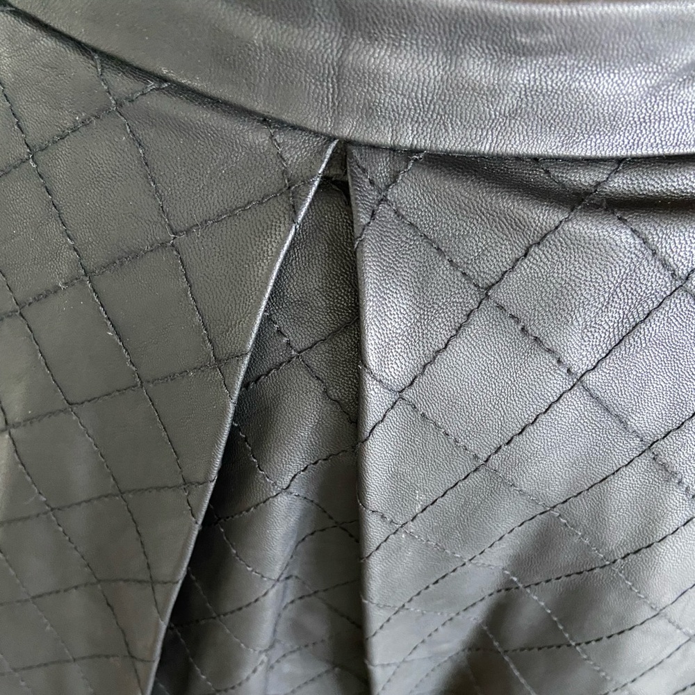 Dolce Vita Pleather across-Stitch Skater Skirt